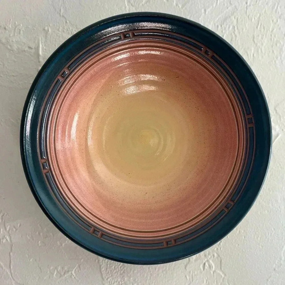 Handcrafted Pottery Wall Plate 14” Ceramic Decorative Plate artist signed - Picture 8 of 8